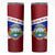 Costa Rica Flag Skinny Tumbler Red White Blue with National Coat of Arms and Shield Design - Wonder Print Shop