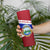Costa Rica Flag Skinny Tumbler Red White Blue with National Coat of Arms and Shield Design - Wonder Print Shop