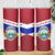Costa Rica Flag Skinny Tumbler Red White Blue with National Coat of Arms and Shield Design - Wonder Print Shop