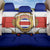 Costa Rica Flag Map Back Car Seat Cover Red White Blue with National Colors and Gold Crest Design - Wonder Print Shop