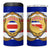 Costa Rica Flag Map 4 in 1 Can Cooler Tumbler Red White Blue with National Colors and Gold Crest Design - Wonder Print Shop