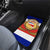 Costa Rica Flag Map Car Mats Red White Blue with National Colors and Gold Crest Design - Wonder Print Shop
