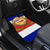 Costa Rica Flag Map Car Mats Red White Blue with National Colors and Gold Crest Design - Wonder Print Shop