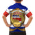 Costa Rica Flag Map Family Matching Tank Maxi Dress and Hawaiian Shirt Red White Blue with National Colors and Gold Crest Design - Wonder Print Shop