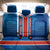 Costa Rica Pura Vida Back Car Seat Cover Blue Geometric with Red Stripe and National Flag Detail - Wonder Print Shop