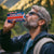 Costa Rica Pura Vida 4 in 1 Can Cooler Tumbler Blue Geometric with Red Stripe and National Flag Detail - Wonder Print Shop
