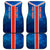 Costa Rica Pura Vida Car Mats Blue Geometric with Red Stripe and National Flag Detail - Wonder Print Shop