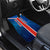 Costa Rica Pura Vida Car Mats Blue Geometric with Red Stripe and National Flag Detail - Wonder Print Shop
