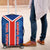 Costa Rica Pura Vida Luggage Cover Blue Geometric with Red Stripe and National Flag Detail - Wonder Print Shop