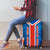 Costa Rica Pura Vida Luggage Cover Blue Geometric with Red Stripe and National Flag Detail - Wonder Print Shop