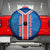 Costa Rica Pura Vida Spare Tire Cover Blue Geometric with Red Stripe and National Flag Detail - Wonder Print Shop