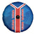 Costa Rica Pura Vida Spare Tire Cover Blue Geometric with Red Stripe and National Flag Detail - Wonder Print Shop