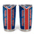 Costa Rica Pura Vida Tumbler Cup Blue Geometric with Red Stripe and National Flag Detail - Wonder Print Shop