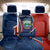 Costa Rica Orchid Back Car Seat Cover Red and Blue with National Emblem and Purple Flower Design - Wonder Print Shop