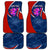Costa Rica Orchid Car Mats Red and Blue with National Emblem and Purple Flower Design - Wonder Print Shop