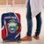 Costa Rica Orchid Luggage Cover Red and Blue with National Emblem and Purple Flower Design - Wonder Print Shop