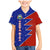 Costa Rica Toucan Family Matching Mermaid Dress and Hawaiian Shirt Red and Blue with National Seal and Tropical Bird Graphic - Wonder Print Shop