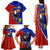 Costa Rica Toucan Family Matching Tank Maxi Dress and Hawaiian Shirt Red and Blue with National Seal and Tropical Bird Graphic - Wonder Print Shop