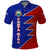 Costa Rica Toucan Polo Shirt Red and Blue with National Seal and Tropical Bird Graphic - Wonder Print Shop