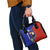 Costa Rica Toucan Shoulder Handbag Red and Blue with National Seal and Tropical Bird Graphic - Wonder Print Shop