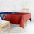 Costa Rica Toucan Tablecloth Red and Blue with National Seal and Tropical Bird Graphic - Wonder Print Shop
