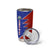 Costa Rica Toucan Tumbler Cup Red and Blue with National Seal and Tropical Bird Graphic - Wonder Print Shop
