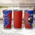 Costa Rica Toucan Tumbler Cup Red and Blue with National Seal and Tropical Bird Graphic - Wonder Print Shop
