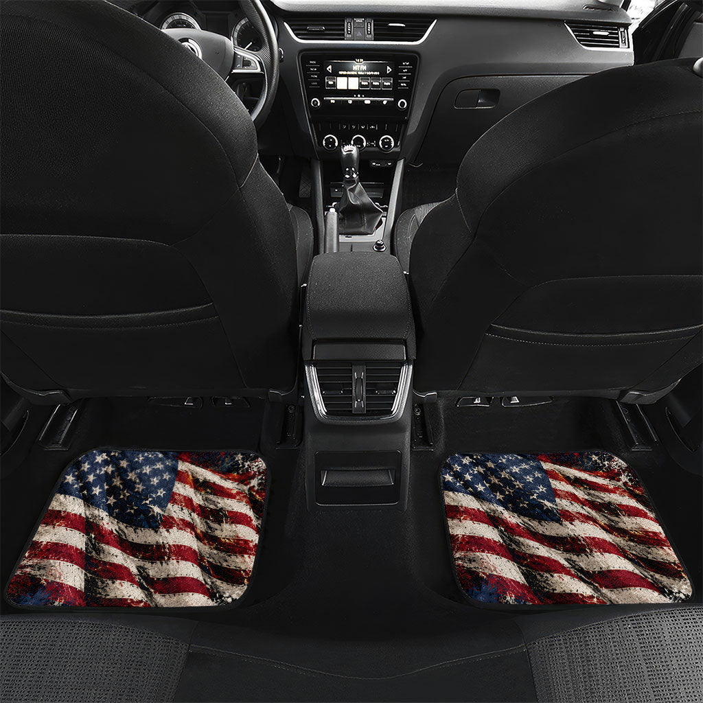 America Turns 250 Happy 50th Birthday Car Mats Patriotic Eagle US Flag Distressed Splatter