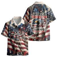 America Turns 250 Happy 50th Birthday Kid Hawaiian Shirt Patriotic Eagle US Flag Distressed Splatter TS04
