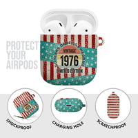 America Vintage 1976 50th Birthday AirPods Case Retro Sunset Patriotic