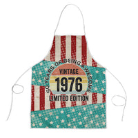 America Vintage 1976 50th Birthday Apron Retro Sunset Patriotic