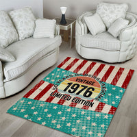 America Vintage 1976 50th Birthday Area Rug Retro Sunset Patriotic