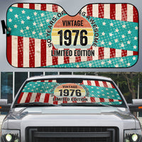 America Vintage 1976 50th Birthday Auto Sun Shade Retro Sunset Patriotic
