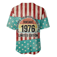 America Vintage 1976 50th Birthday Baseball Jersey Retro Sunset Patriotic