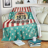 America Vintage 1976 50th Birthday Blanket Retro Sunset Patriotic