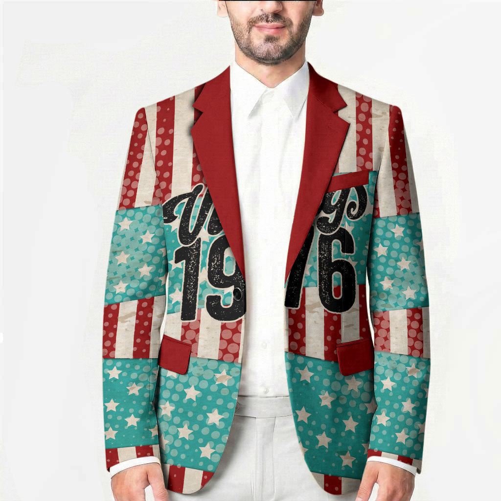 America Vintage 1976 50th Birthday Blazer Retro Sunset Patriotic