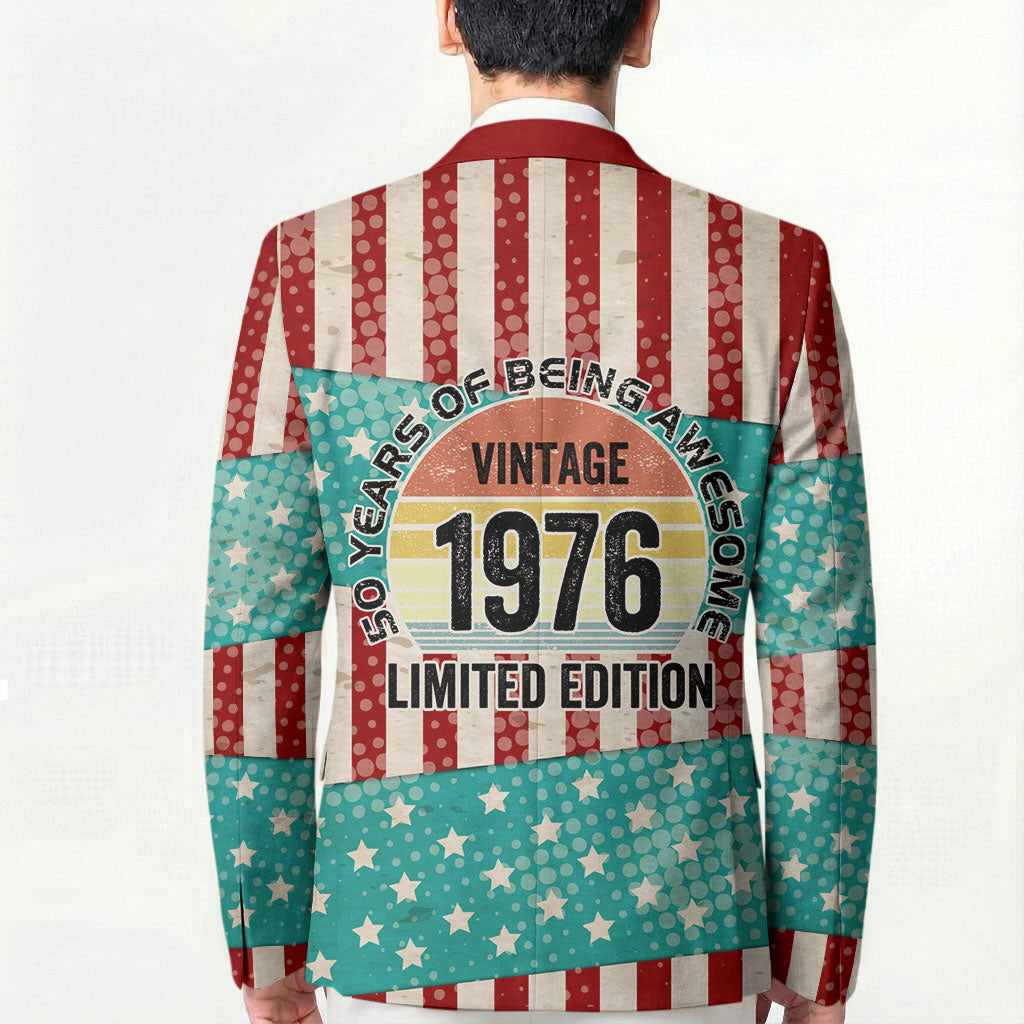 America Vintage 1976 50th Birthday Blazer Retro Sunset Patriotic