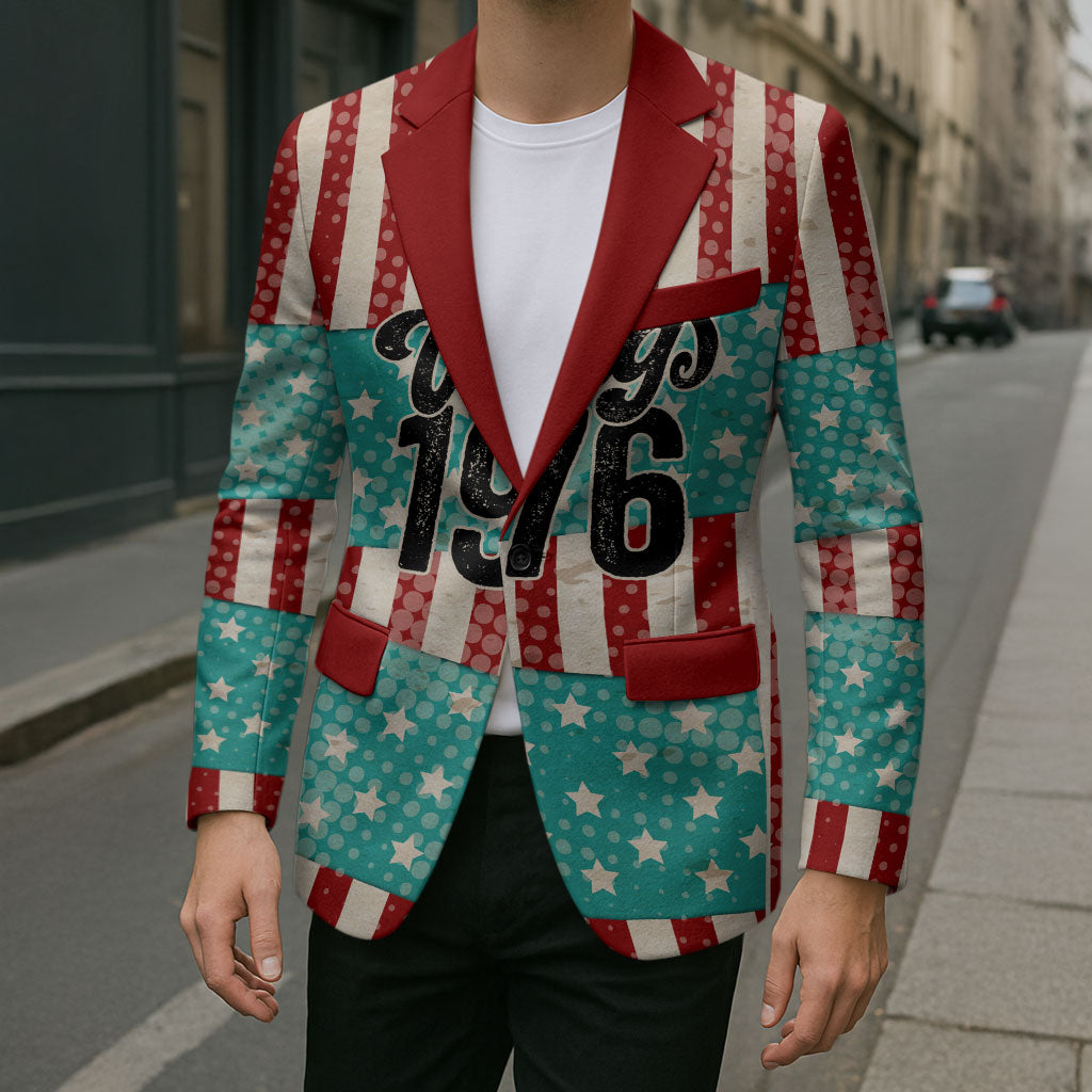 America Vintage 1976 50th Birthday Blazer Retro Sunset Patriotic