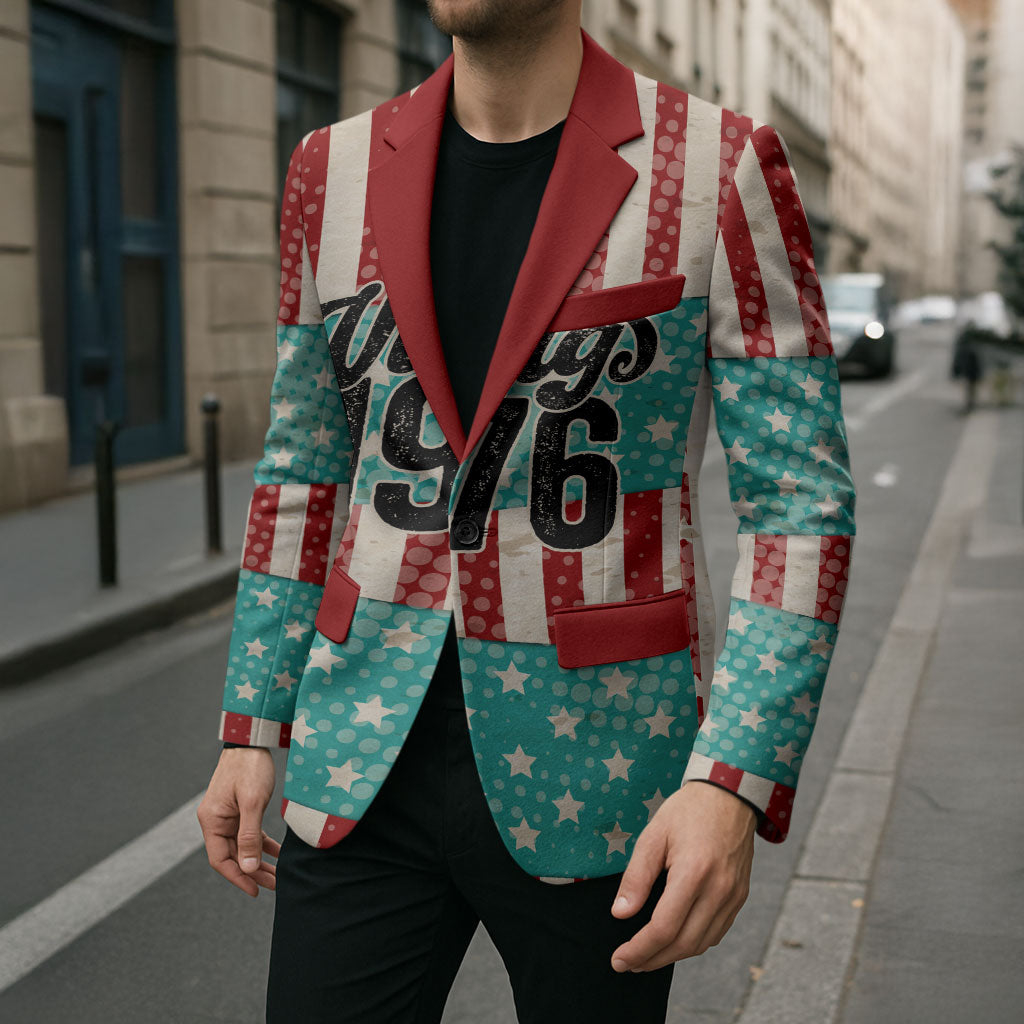 America Vintage 1976 50th Birthday Blazer Retro Sunset Patriotic
