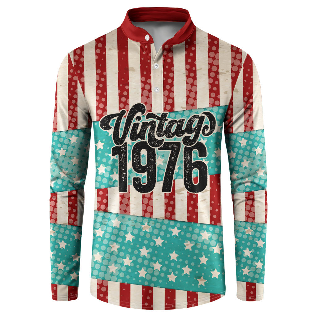 America Vintage 1976 50th Birthday Button Sweatshirt Retro Sunset Patriotic