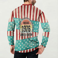 America Vintage 1976 50th Birthday Button Sweatshirt Retro Sunset Patriotic