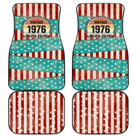 America Vintage 1976 50th Birthday Car Mats Retro Sunset Patriotic