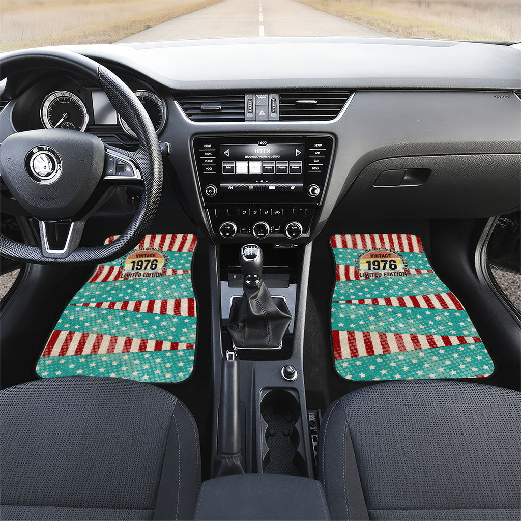 America Vintage 1976 50th Birthday Car Mats Retro Sunset Patriotic