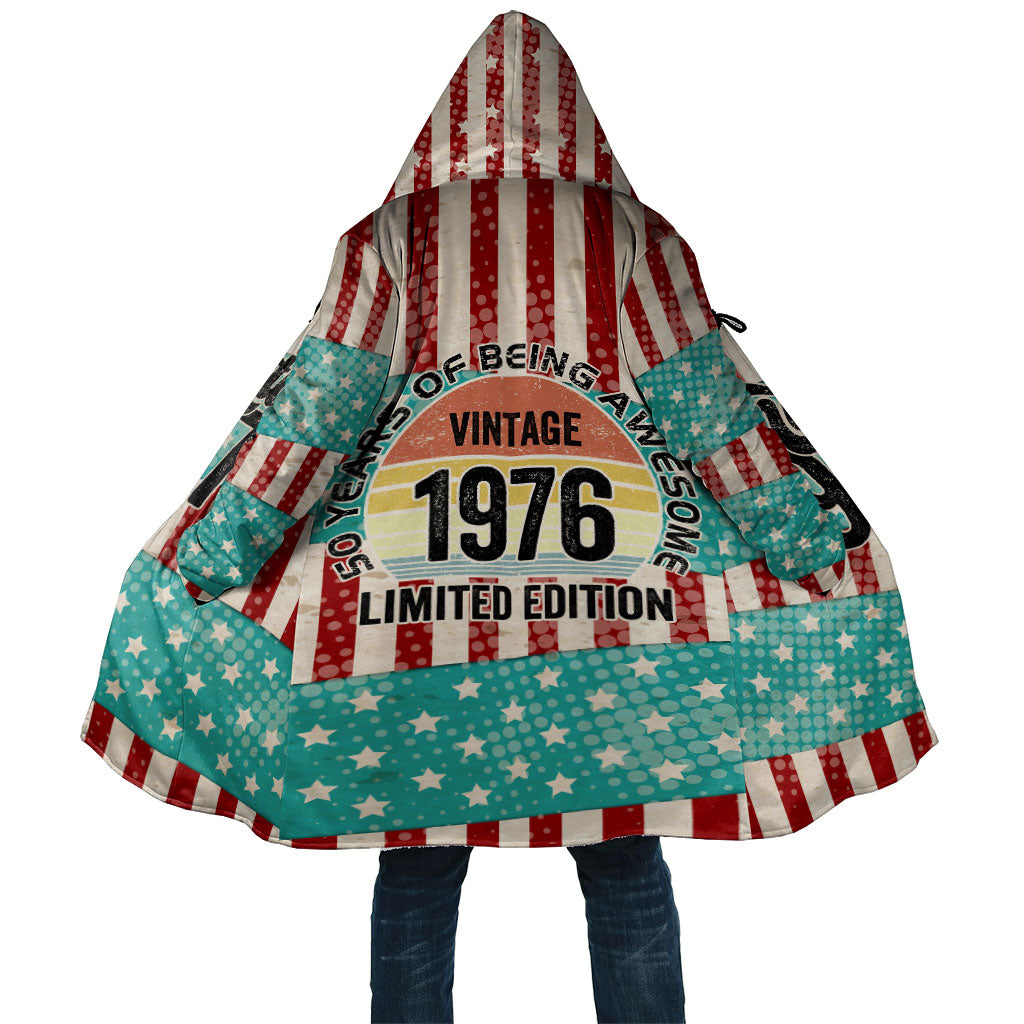 America Vintage 1976 50th Birthday Cloak Retro Sunset Patriotic