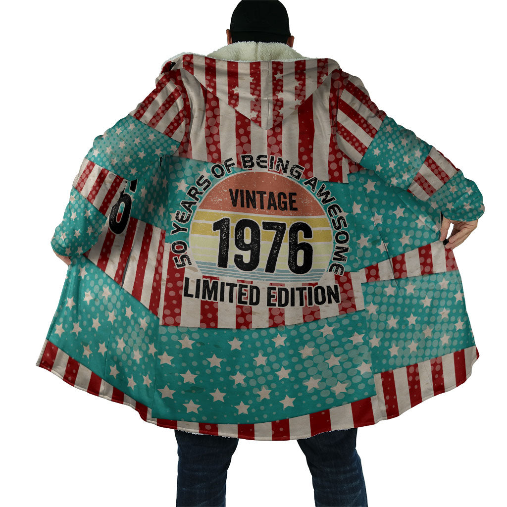 America Vintage 1976 50th Birthday Cloak Retro Sunset Patriotic