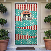 America Vintage 1976 50th Birthday Door Cover Retro Sunset Patriotic