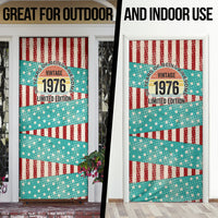 America Vintage 1976 50th Birthday Door Cover Retro Sunset Patriotic