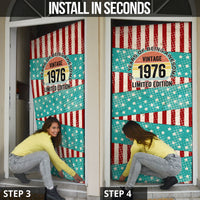 America Vintage 1976 50th Birthday Door Cover Retro Sunset Patriotic