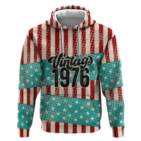 America Vintage 1976 50th Birthday Hoodie Retro Sunset Patriotic