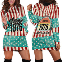 America Vintage 1976 50th Birthday Hoodie Dress Retro Sunset Patriotic